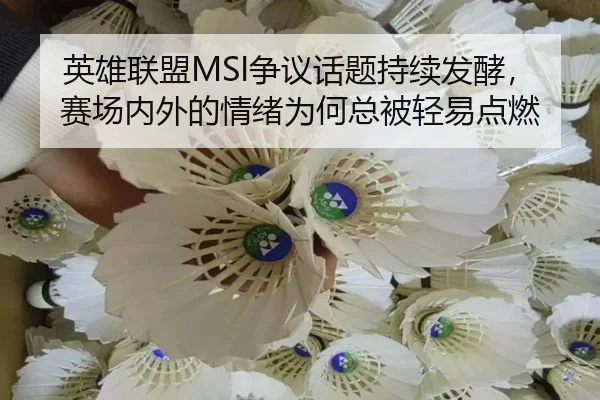英雄联盟MSI争议话题持续发酵，赛场内外的情绪为何总被轻易点燃